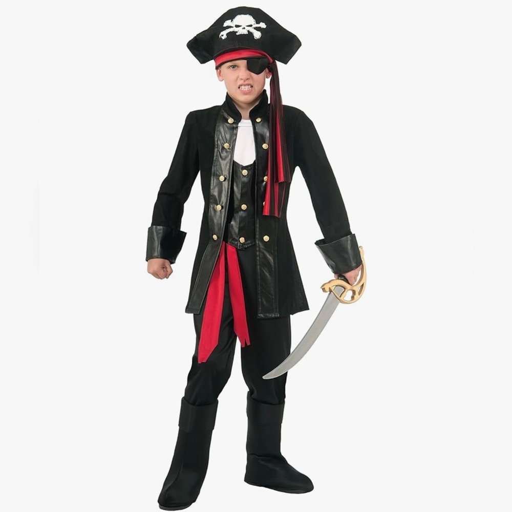 Boys Seven Seas Pirate Halloween Costume size Medium